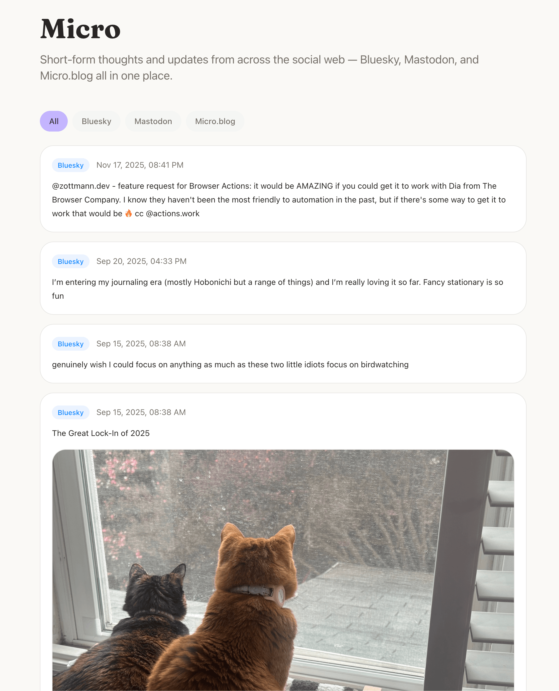 Screenshot of Micro Feed